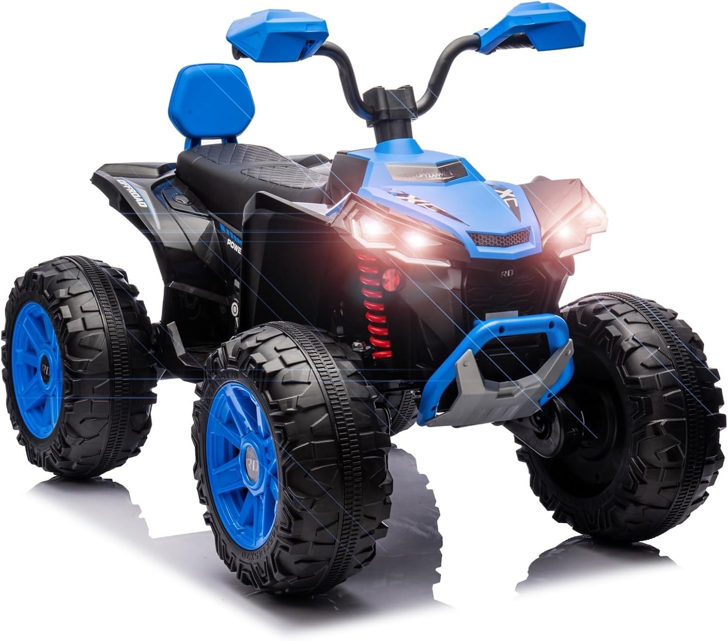 24V Kids Electric ATV 2 Seats,Dual 500W Motors, LED, Music Player, Bluetooth USB