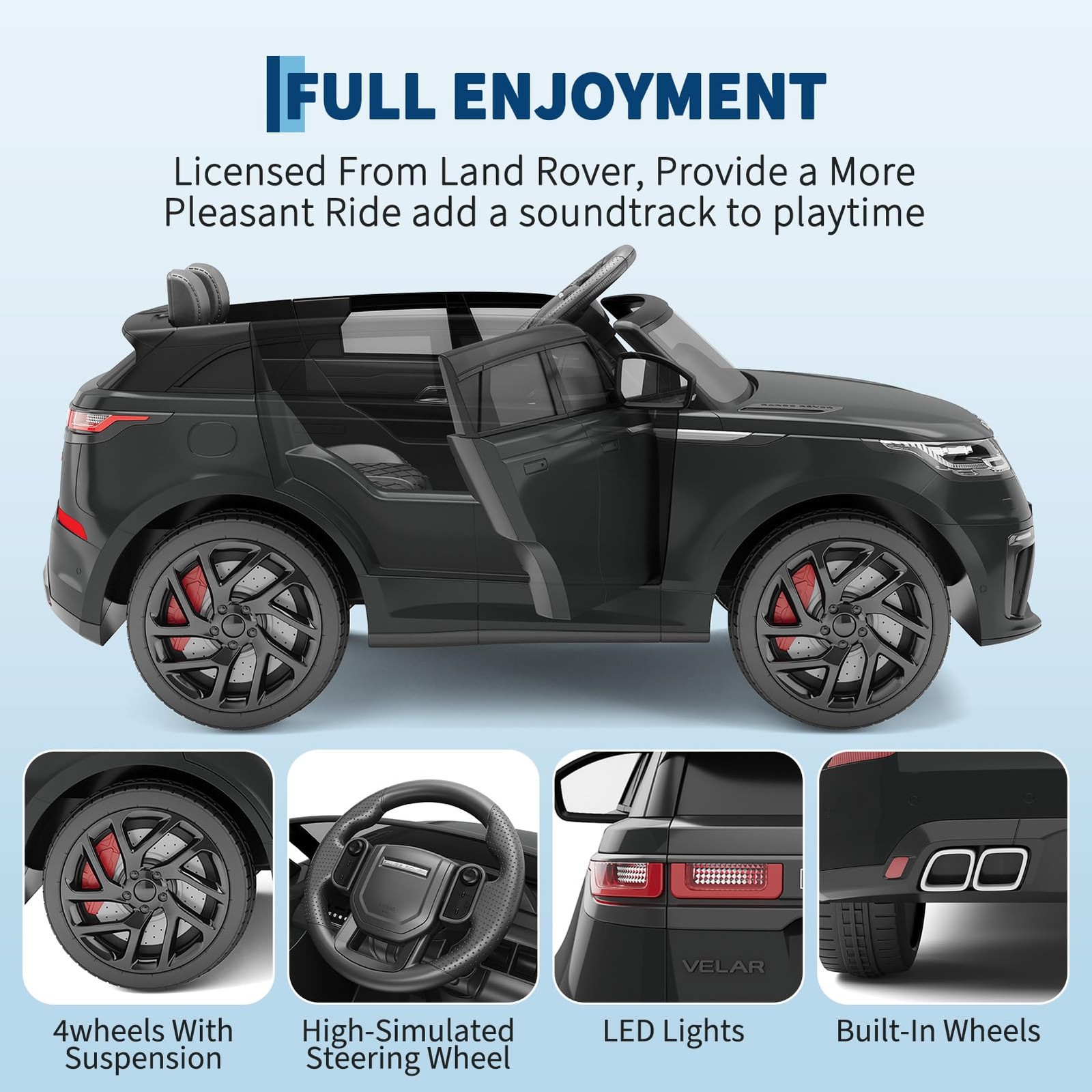 Kids Ride On 2 Seater Electric Car with Remote Licensed for 4-8 w/ Mp3 Player