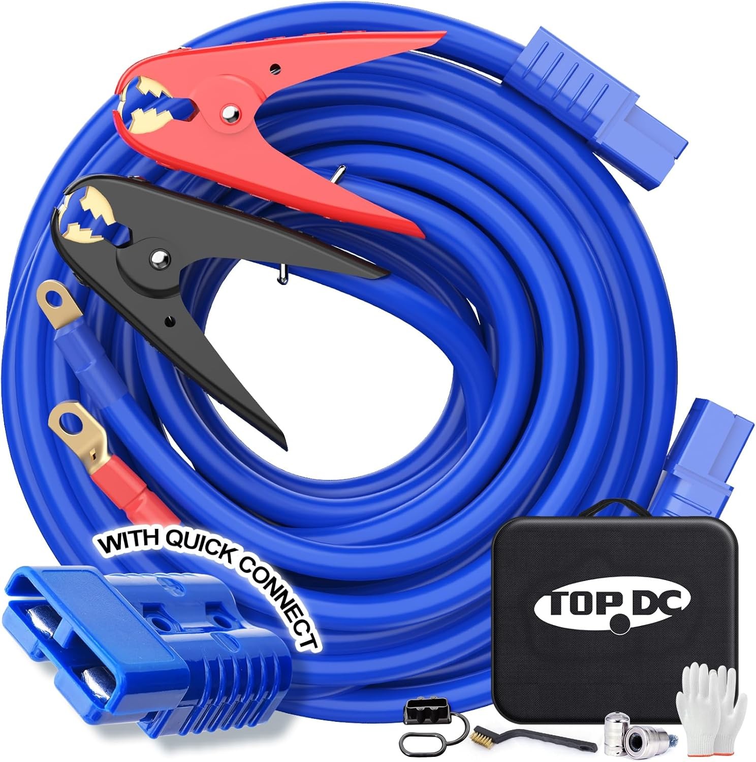 Juper Cable,1 Gauge 25/30 Feet 800A Booster Cables w UL-Listed Clamps for Trucks