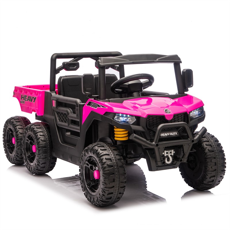12/24V Kids Ride On Toy 6-wheel Electric Truck W/ Parents Control for Aged 3-5