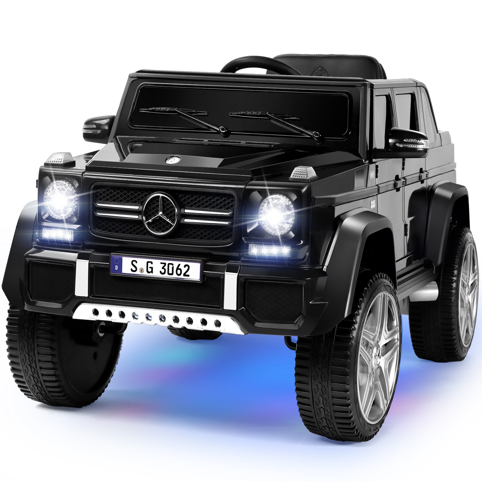 Black Electric 12V Battery Kids Ride On Car Truck ToyGift w/Remote+Light+MP3+USB