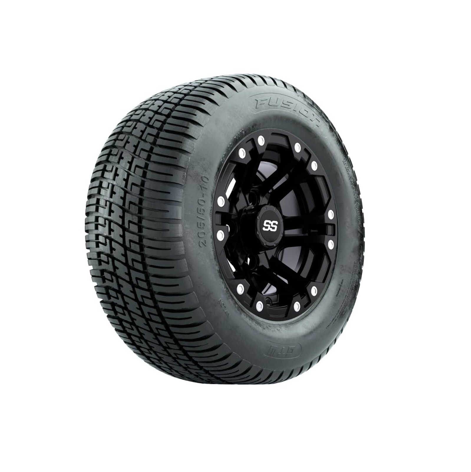 GTW 10 Inch Golf Cart Wheels and Tires Combo | Matte Black Specter Wheels on …
