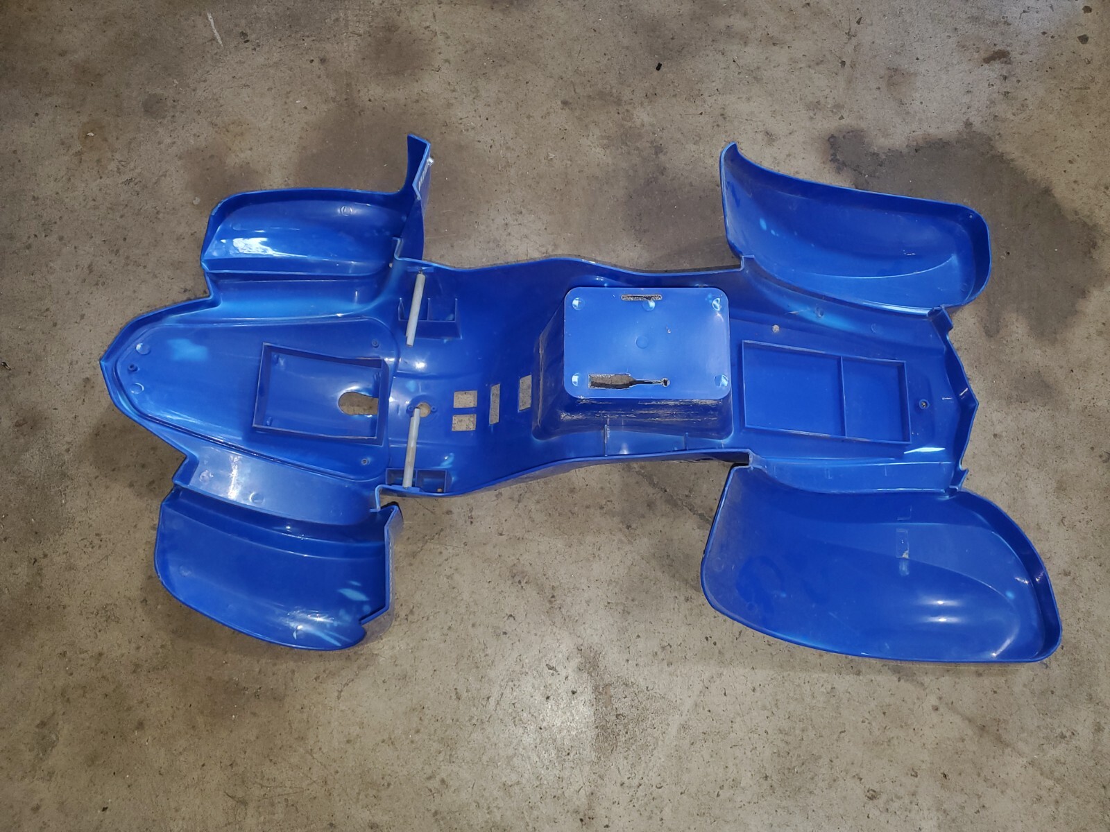 12V Yamaha Raptor Dumar Power Wheels Kids ATV Blue Plastic Body Fenders