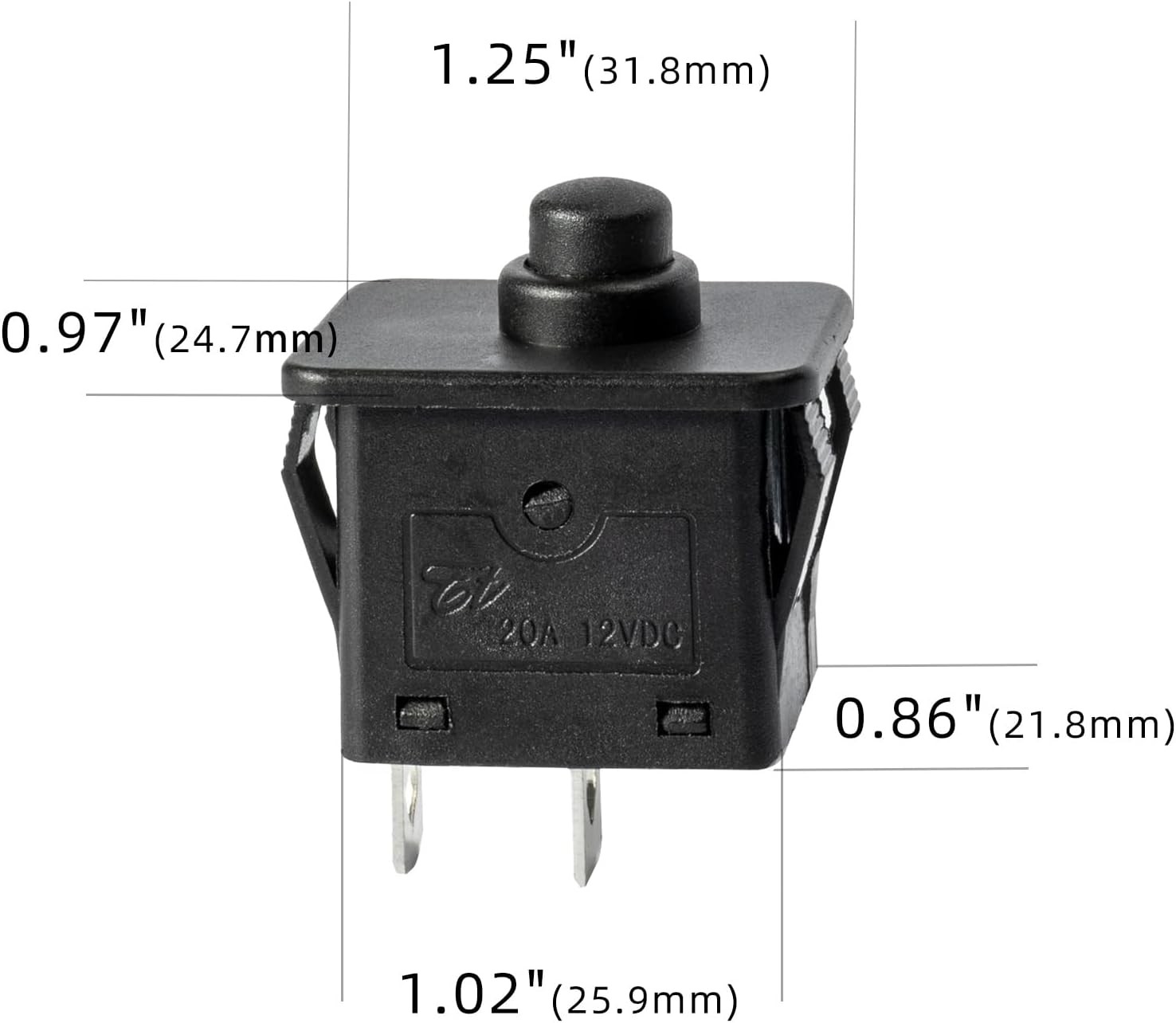 2 Pcs 12volt 6volt 2Pin Plunger Type Power Wheel Foot Pedal Switch Accelerator G