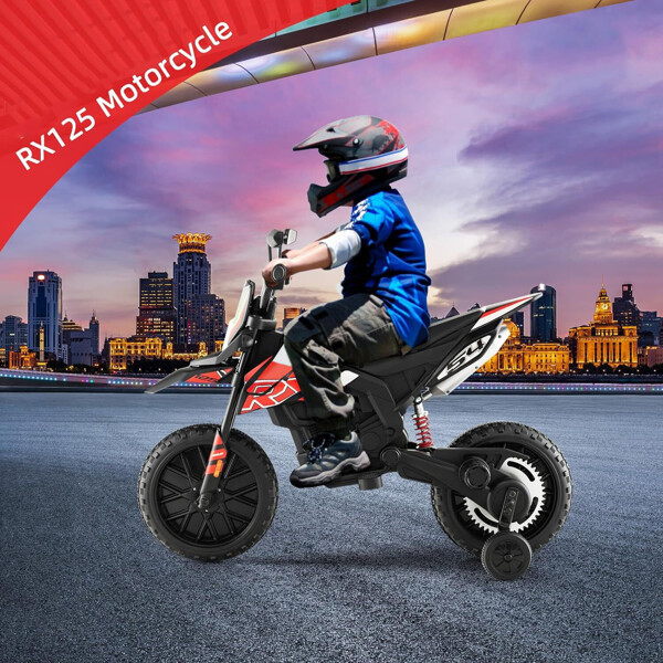 Kids Dirt Bike 12V Electric Off Road Motorcycle Training Wheel Music Toy Xmas US