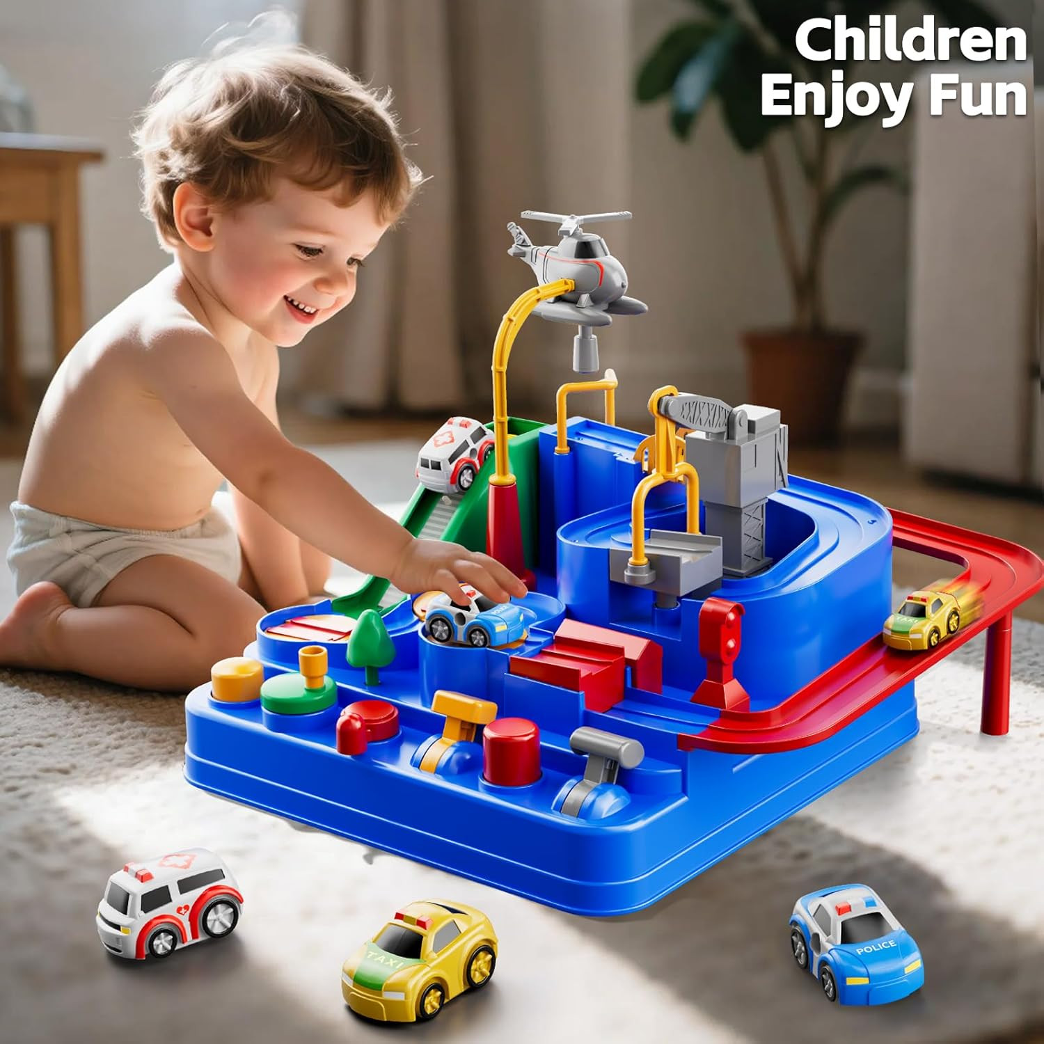 Car Race Track for Kids Ages 4-8, Kids Car Toys for 3 Year Old Boys, Race Track