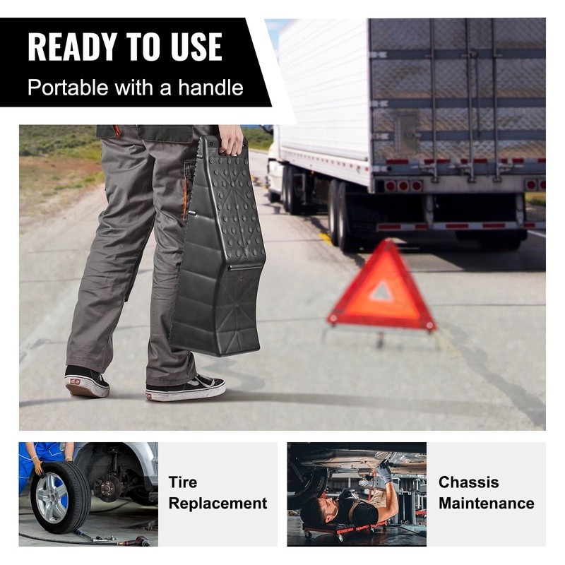 Tandem Wheel Change Ramp 20000lbs Heavy Duty Portable Anti Slip 5.5inch Lift New