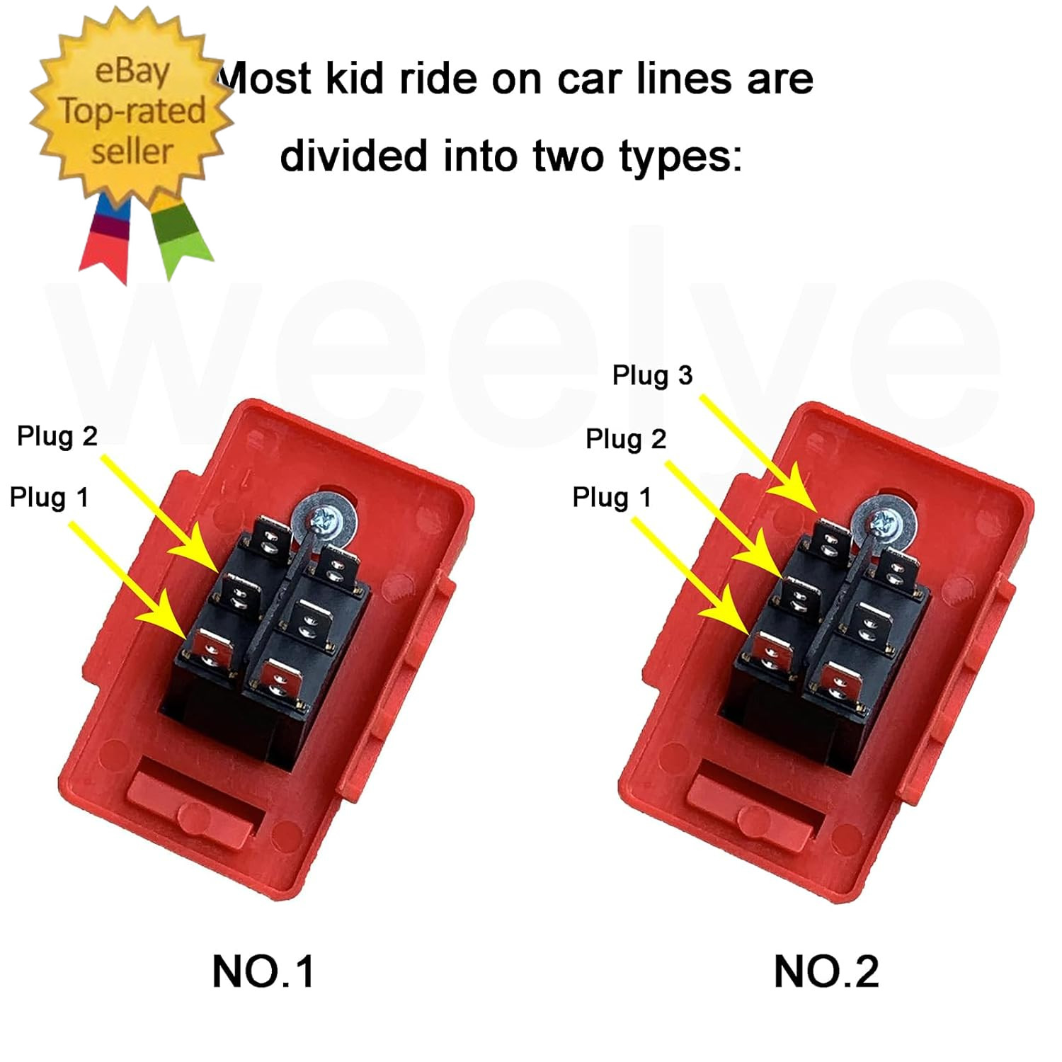 6/12/24 Volt Accelerator Foot Pedal Reset-Control Switch for Kids Ride on Cars,