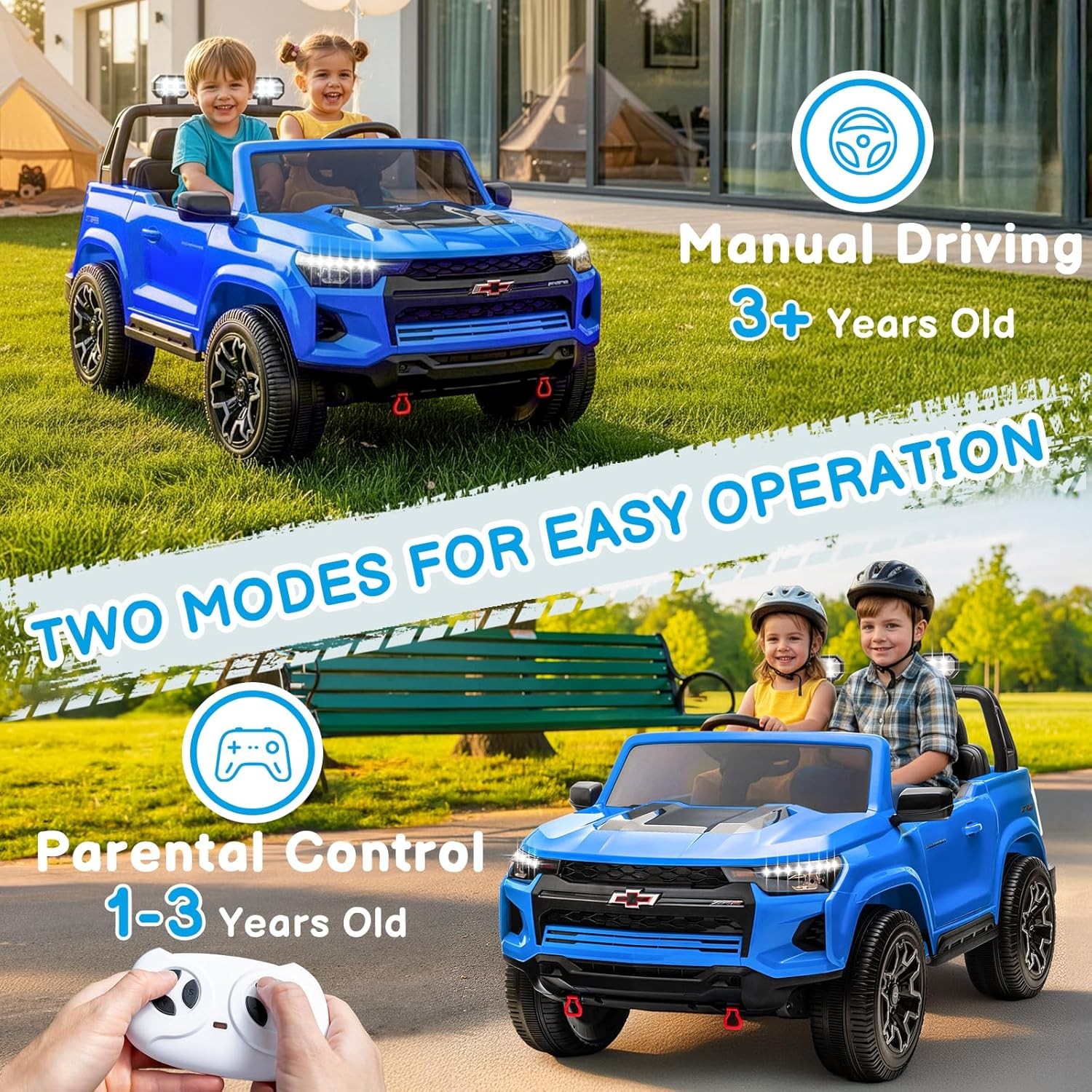 24V Licensed Chevrolet Colorado Electric Car for Kids, Ride on Toys for Toddlers