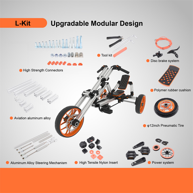 20 in 1 Construction Kit Kids Go Kart Set Sit/Stand Scooter for Kid 1 to 8
