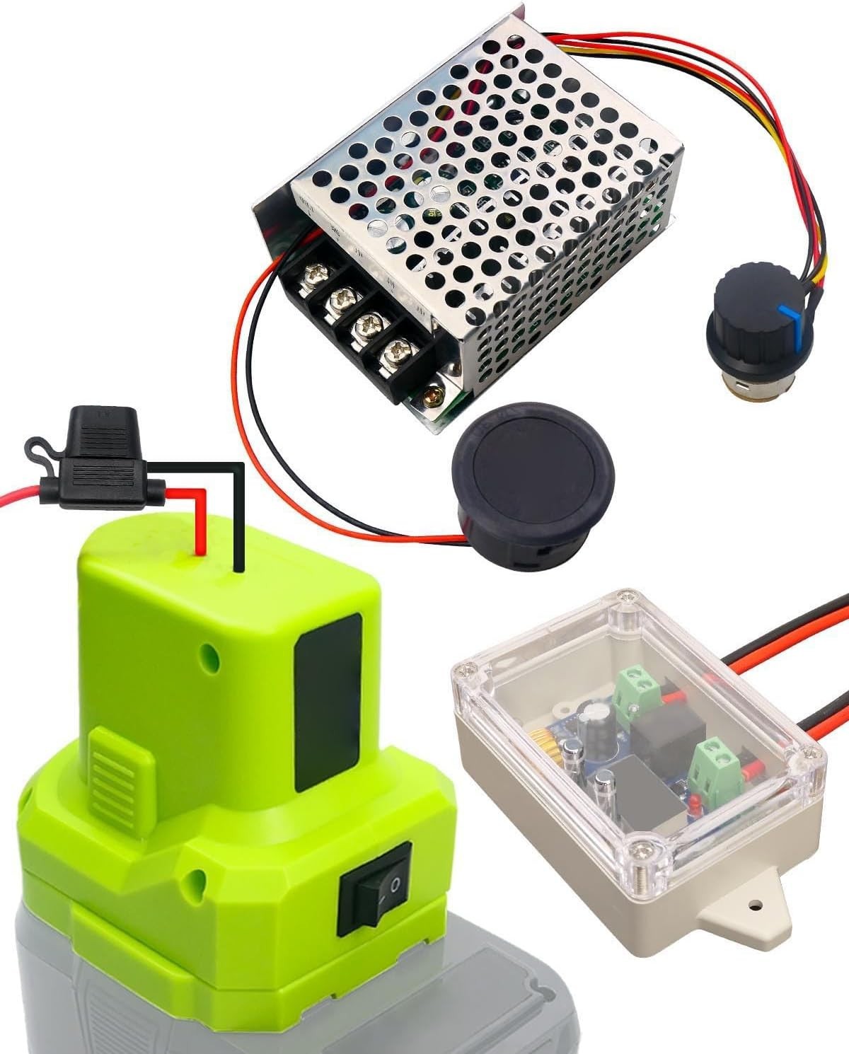 Power Wheel Battery Adapter Kit for Ryobi 18V Lithium Battery Converter Safe …