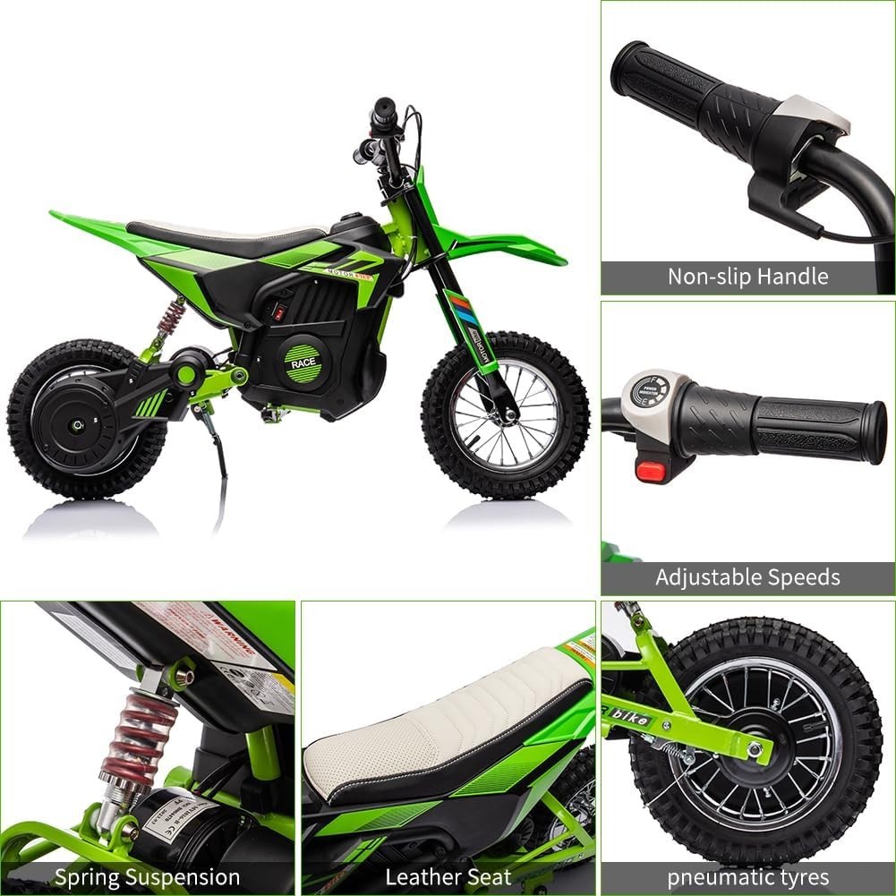 24V Kid Ride on Electric Off-Road Motorcycle 250W Fast Speed Dirt Bike Motocross