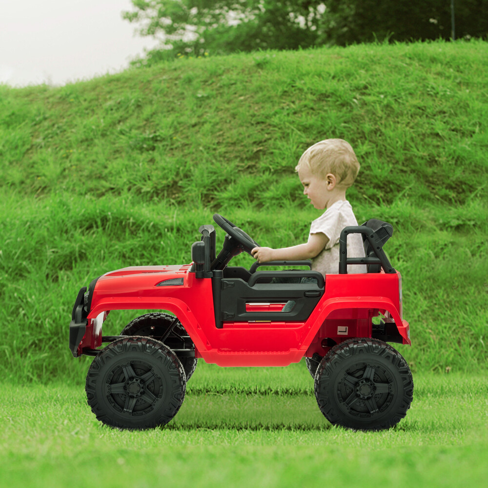 Red 12V Ride on Car Battery Powered Electric Toy Truck w/Remote Control for Kids