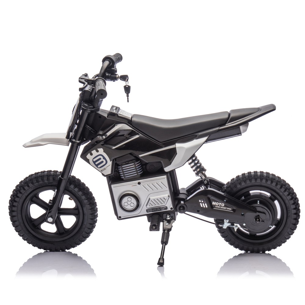 24V Kids Electric Motorcycle Toy, 200W Motor, LED Lights, Bluetooth MP3, 9.3MPH