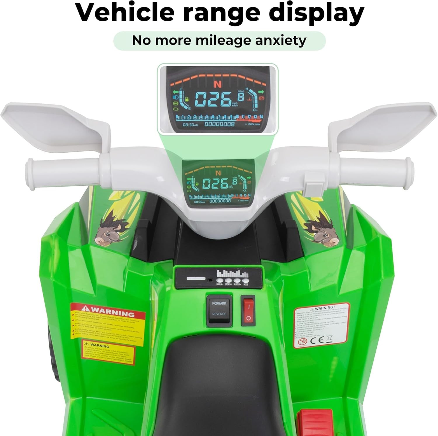 6V Electric Kids Ride on Toy ATV with Trailer, 4 Wheeler Powered Car, Toddler Ve