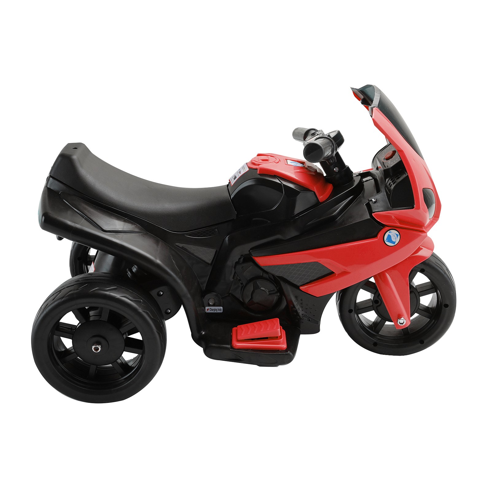 3Wheel 6V Kid Ride On Motorcycle Electric Toy With Remote Control LED Light Red`