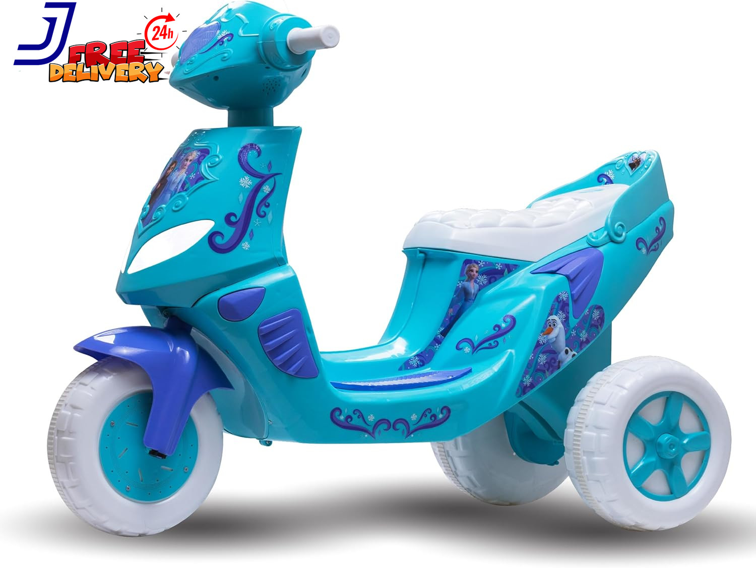 Frozen Kids Scooter Ride on Toy 6 Volt Kids 3-5 Years Max Weight 55 Lbs