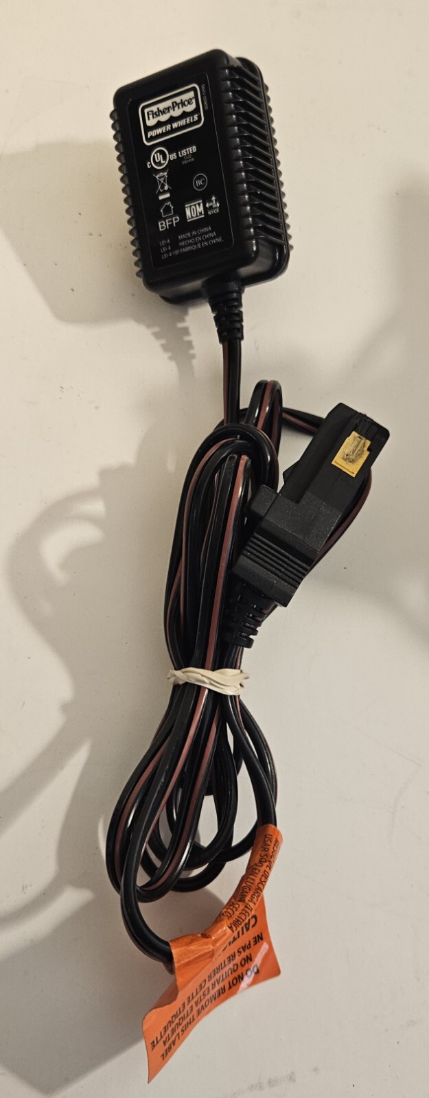 OEM Fisher Price Power Wheels AC/DC Adapter Charger Cord Model 00801-1778