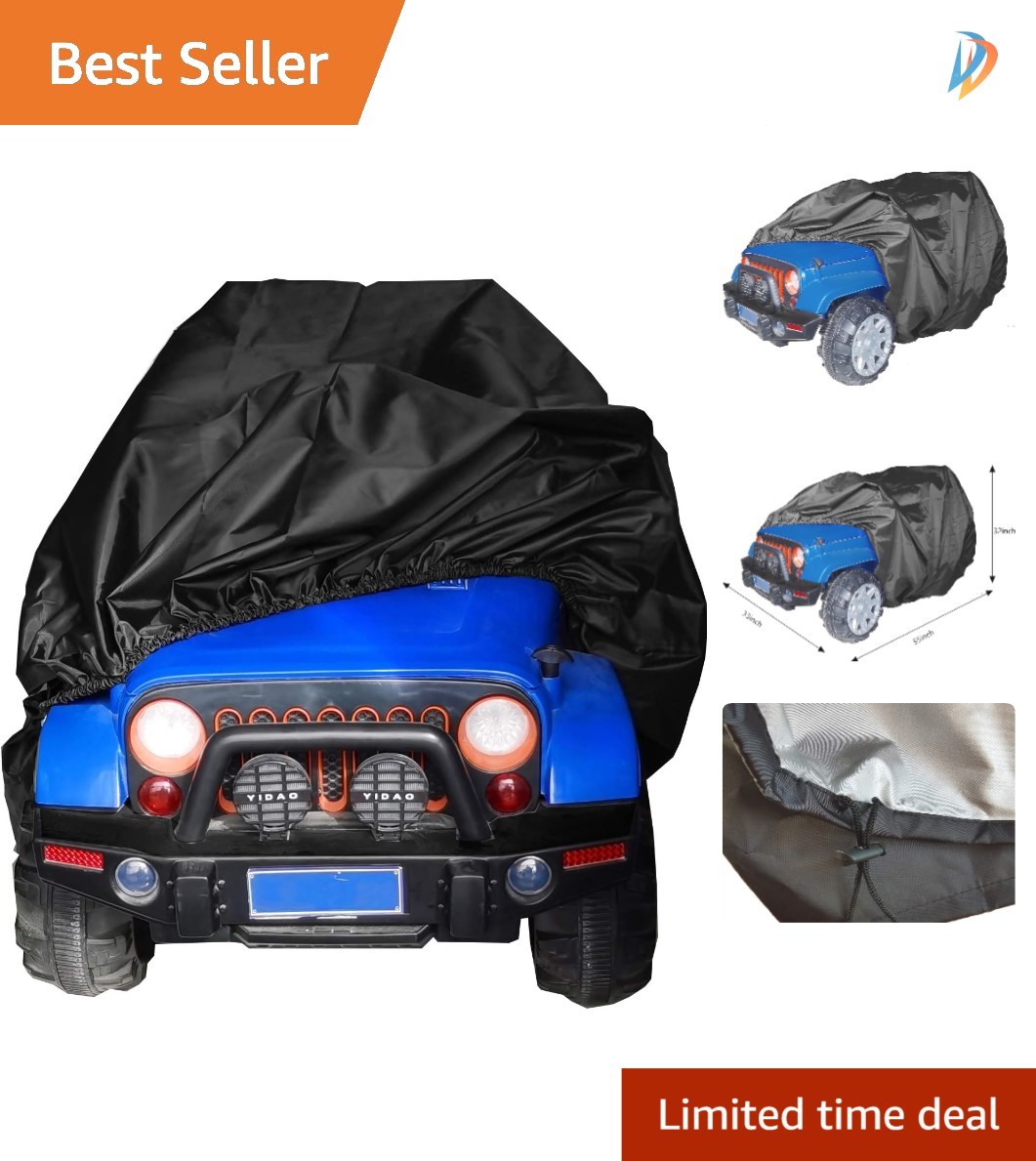 Universal Waterproof Cover for Kids Ride-On Toy Cars – 55″ x 33″ x 32″,”Reaso…