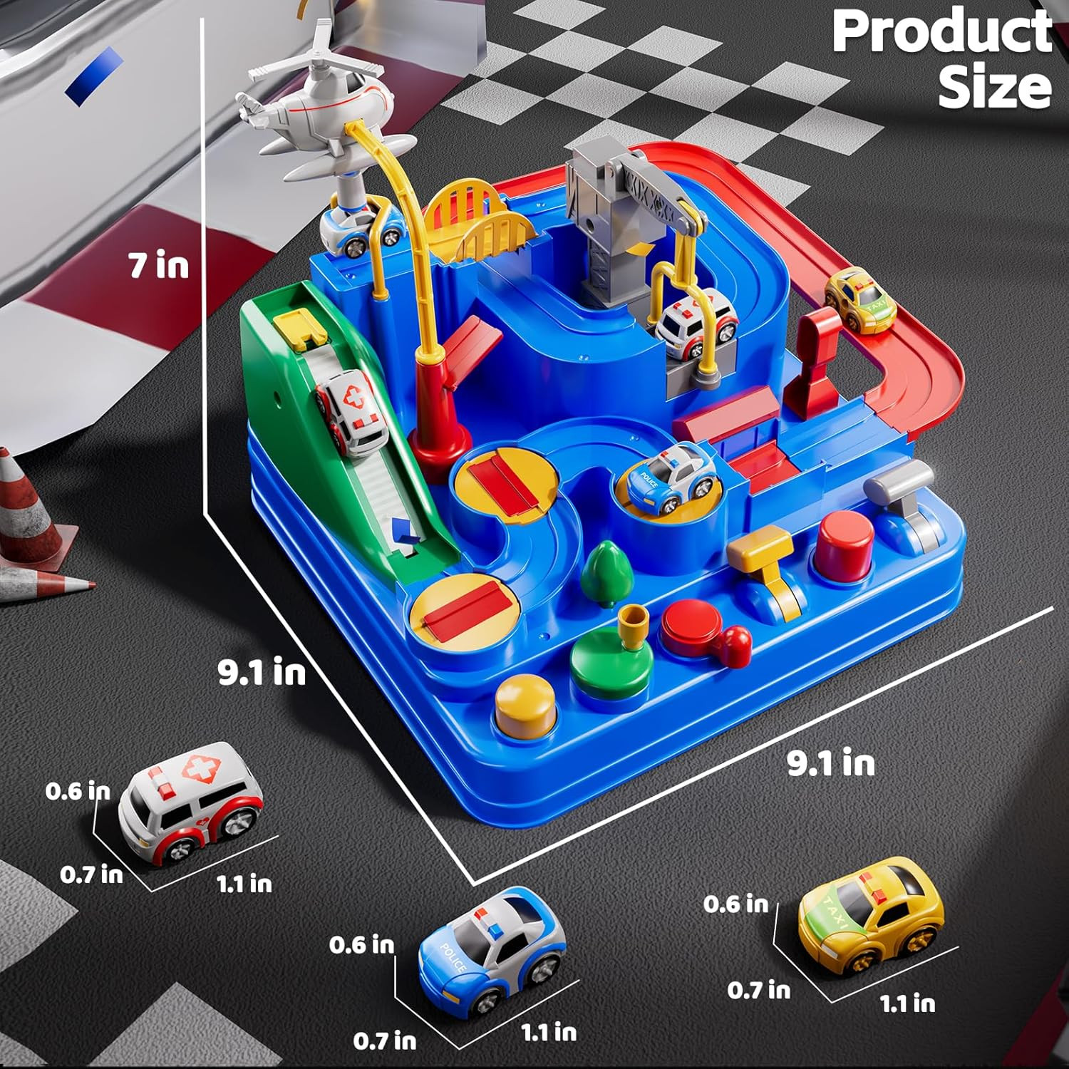 Car Race Track for Kids Ages 4-8, Kids Car Toys for 3 Year Old Boys, Race Track