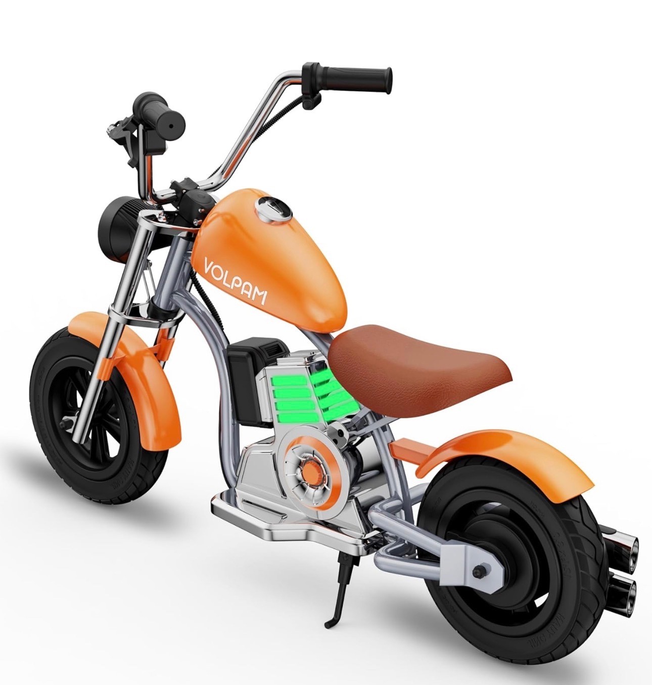 Kids Electric Dirt Bike 24V, LED Lights, Rear Brake, Leather Seat, Up to 10MPH