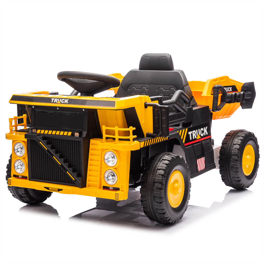12V Kids Ride On Dump Truck W/ Remote Control 1.24-3.11MPH Kids Toy for Aged 3-5