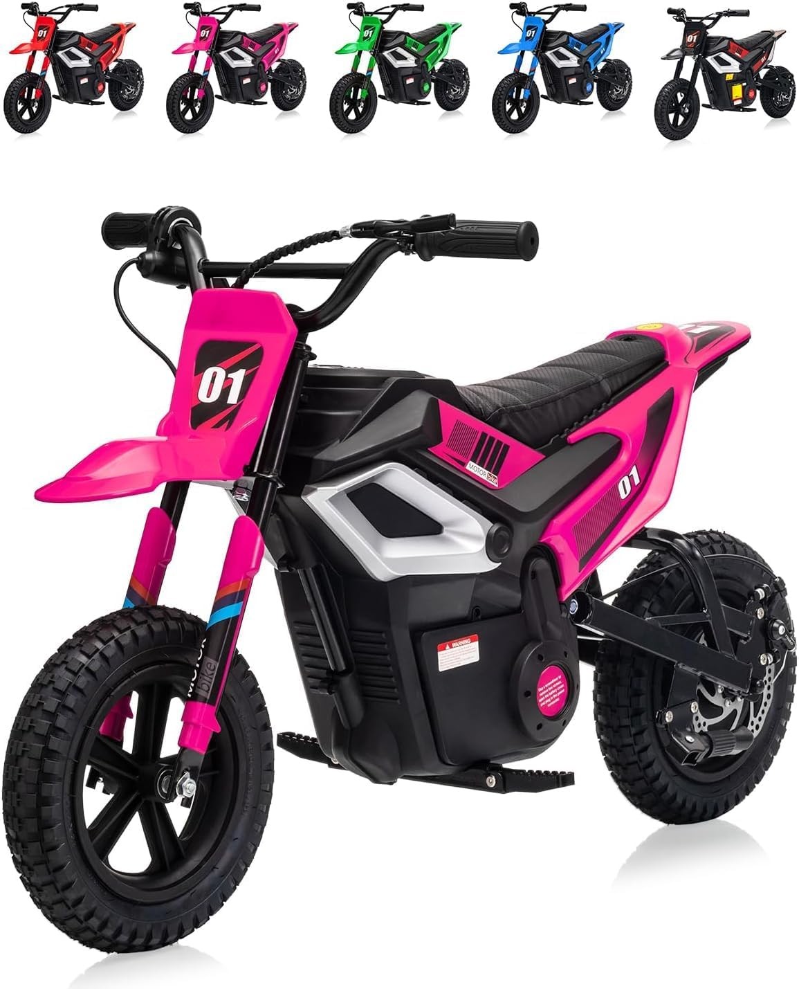 24V Kids Electric Motorcycle Aprilia Licensed&Dirt Bike Speed 6-12mph for Age 3+