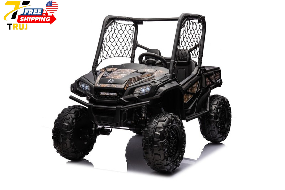 24V Realtree Camo UTV Battery Operated Ride On Toy Remote Age 3+ Realistic NEW