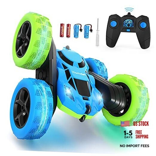 Remote Control Car for Kids, 360° Rotating Standard (Headlights) Blue&green
