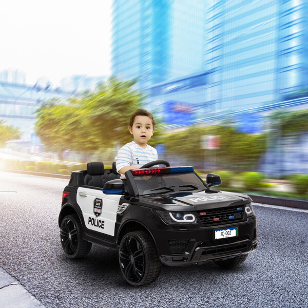 Ride On Car Electric Police Kids Toys Battery 3 Speed Remote Control Alarm Light