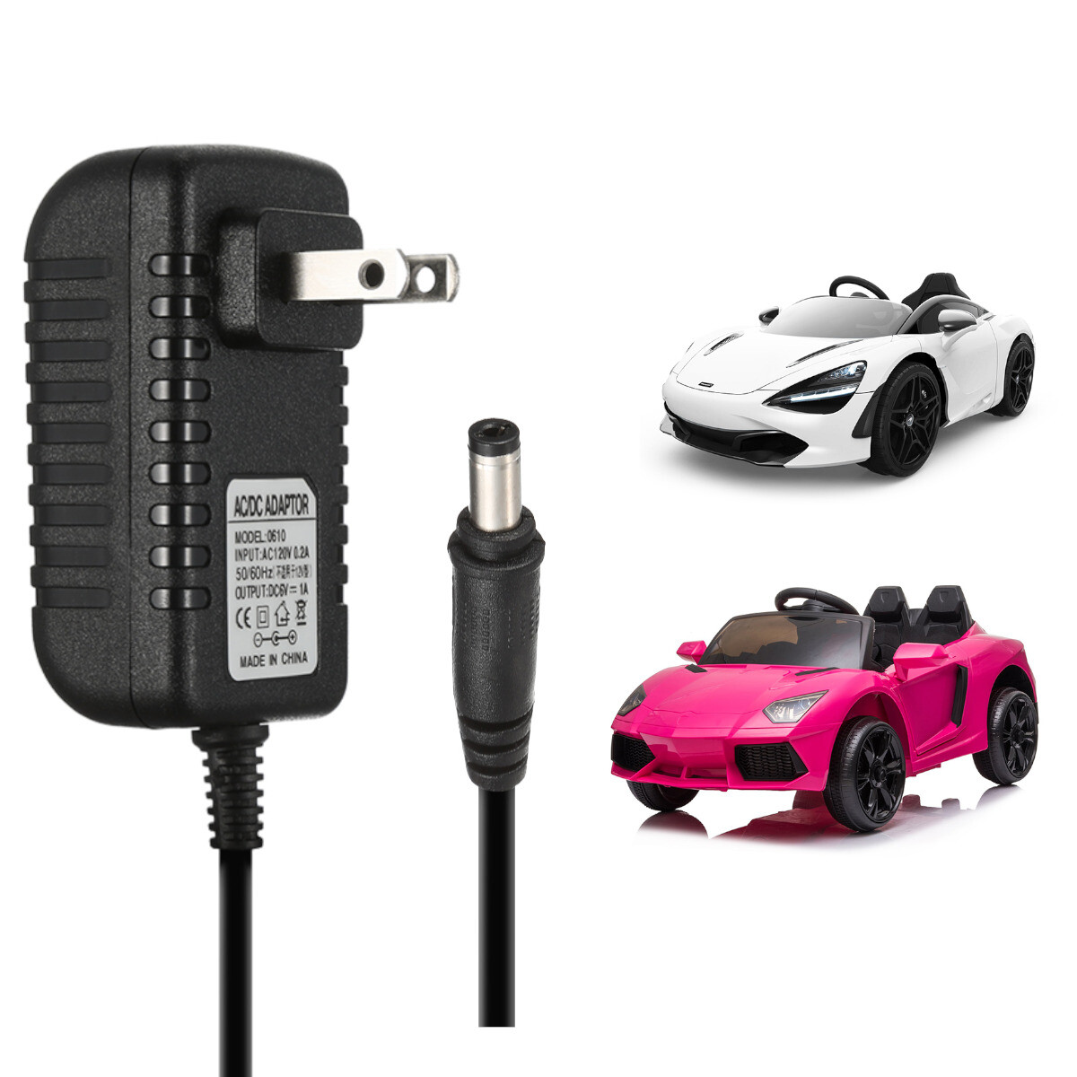 6V Kids Car Battery Charger Electric Toy motorcycle Scooter Power AC Adapter