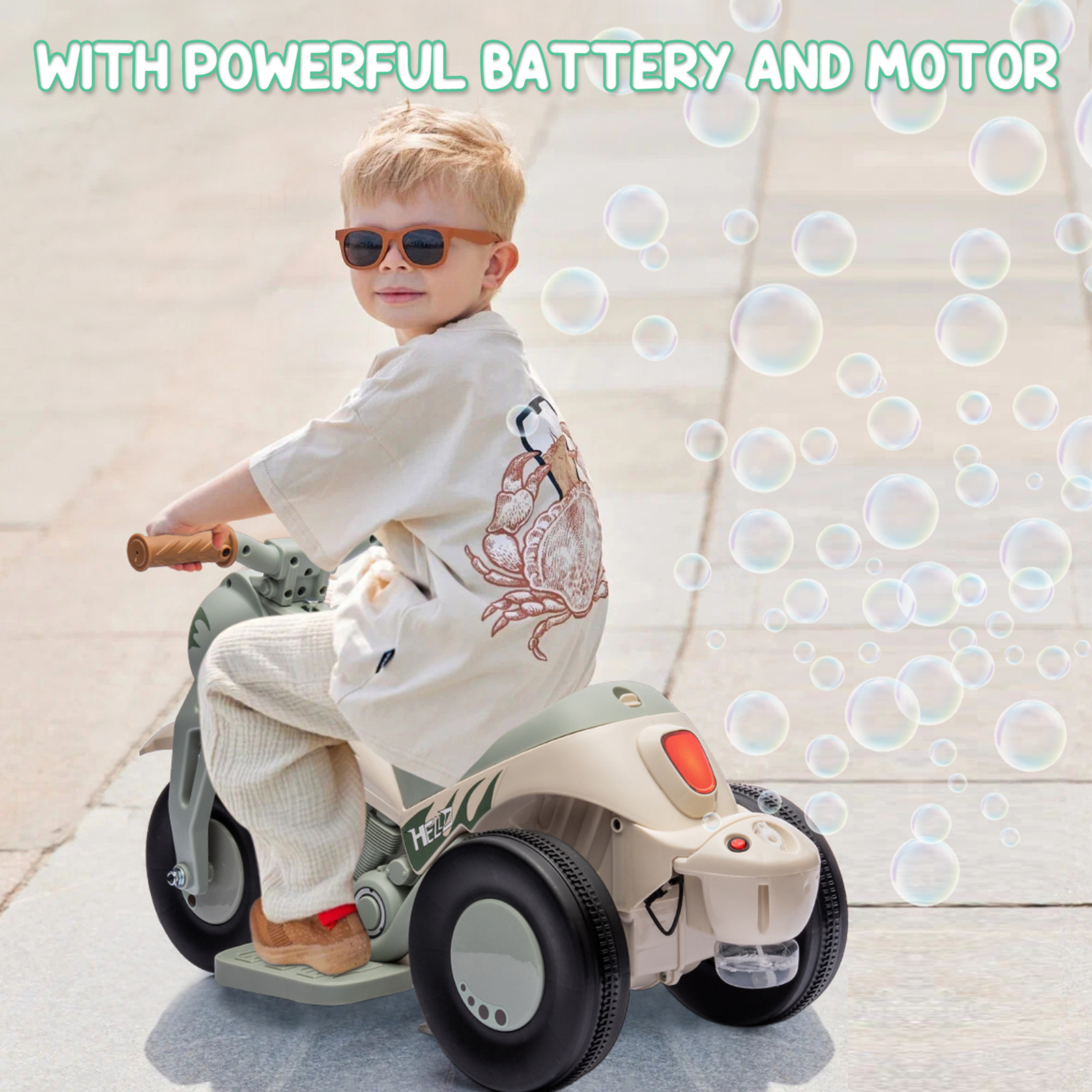 Kids Electric Motorcycle 6V Battery Powered Ride On Motorbike Toy for Boys Girls