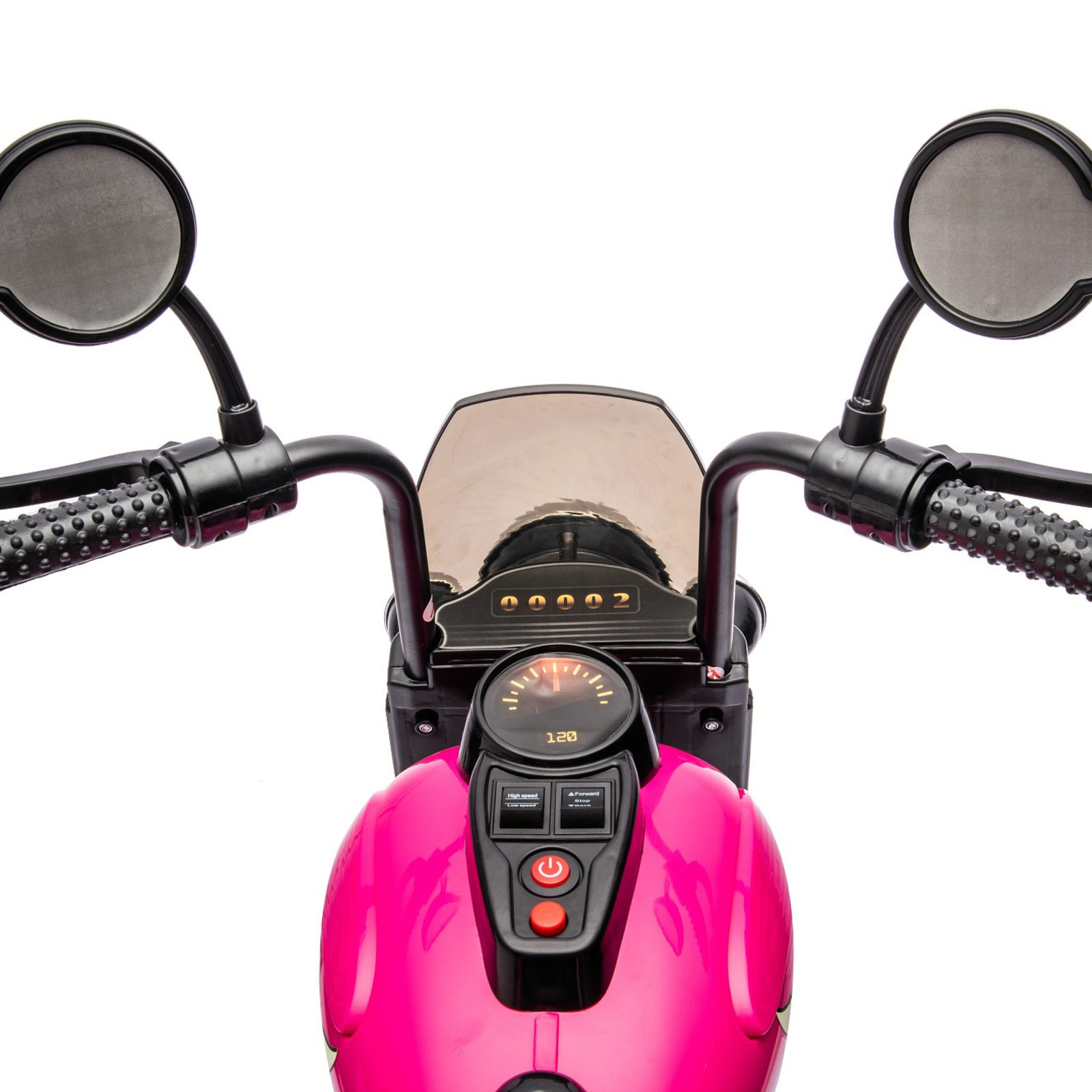 12V Freddo Kids Cruiser Chopper Motorcycle Ride On Toy Car W/ LED Lights Pink