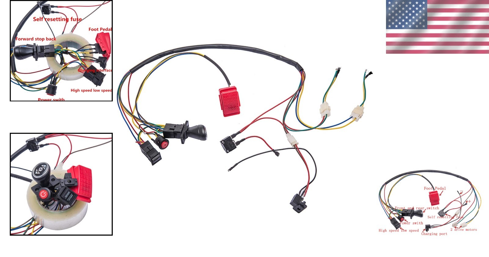 Electric Car Kids Ride On Toys Wire Accessories