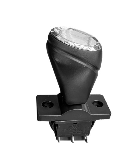 New! 3 Position Shifter/ Joystick with Plate, Black and Silver