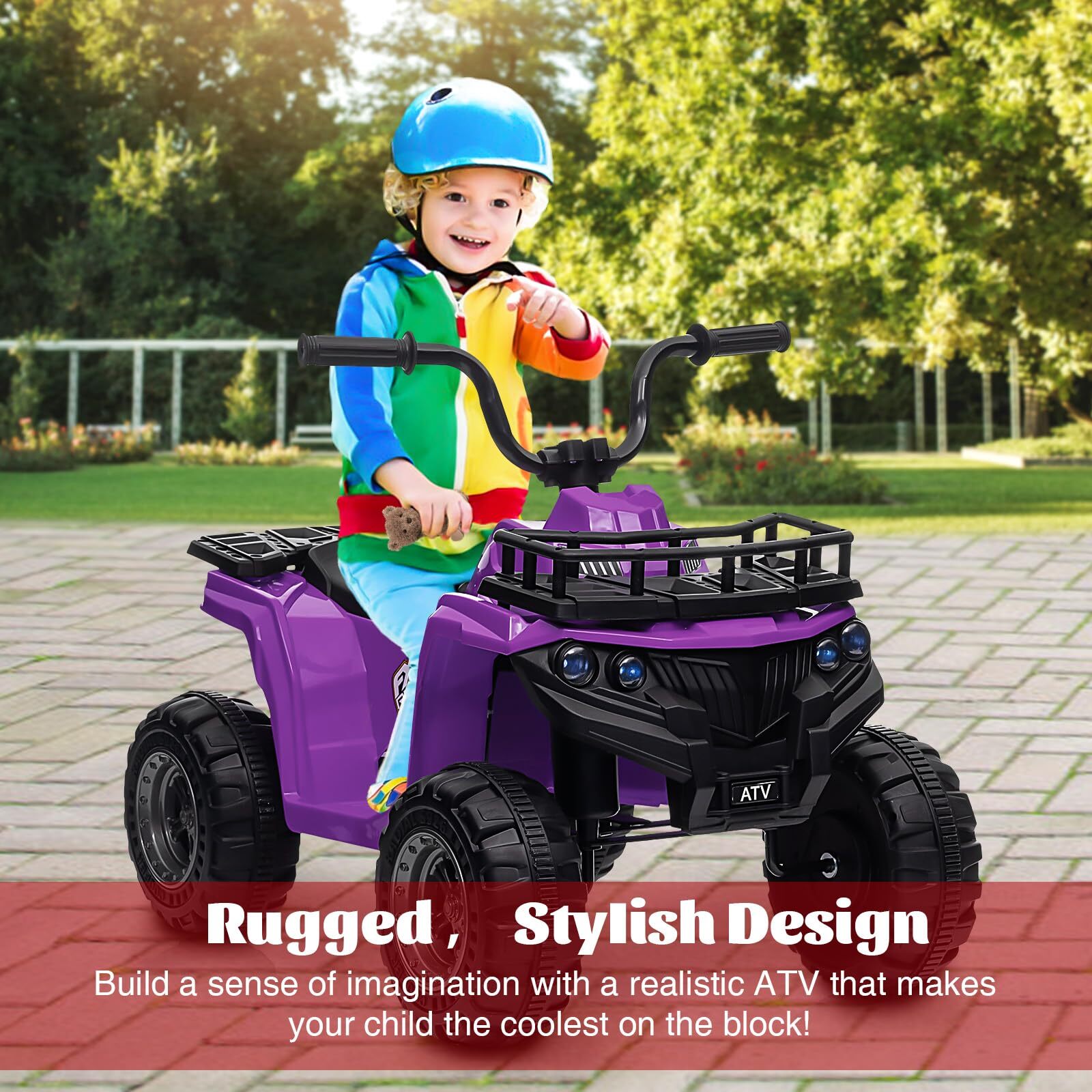 🔥☑️12V Kids Ride On Electric ATV Kids 4 Wheeler Quad ATV Play Car w/ High/Low S