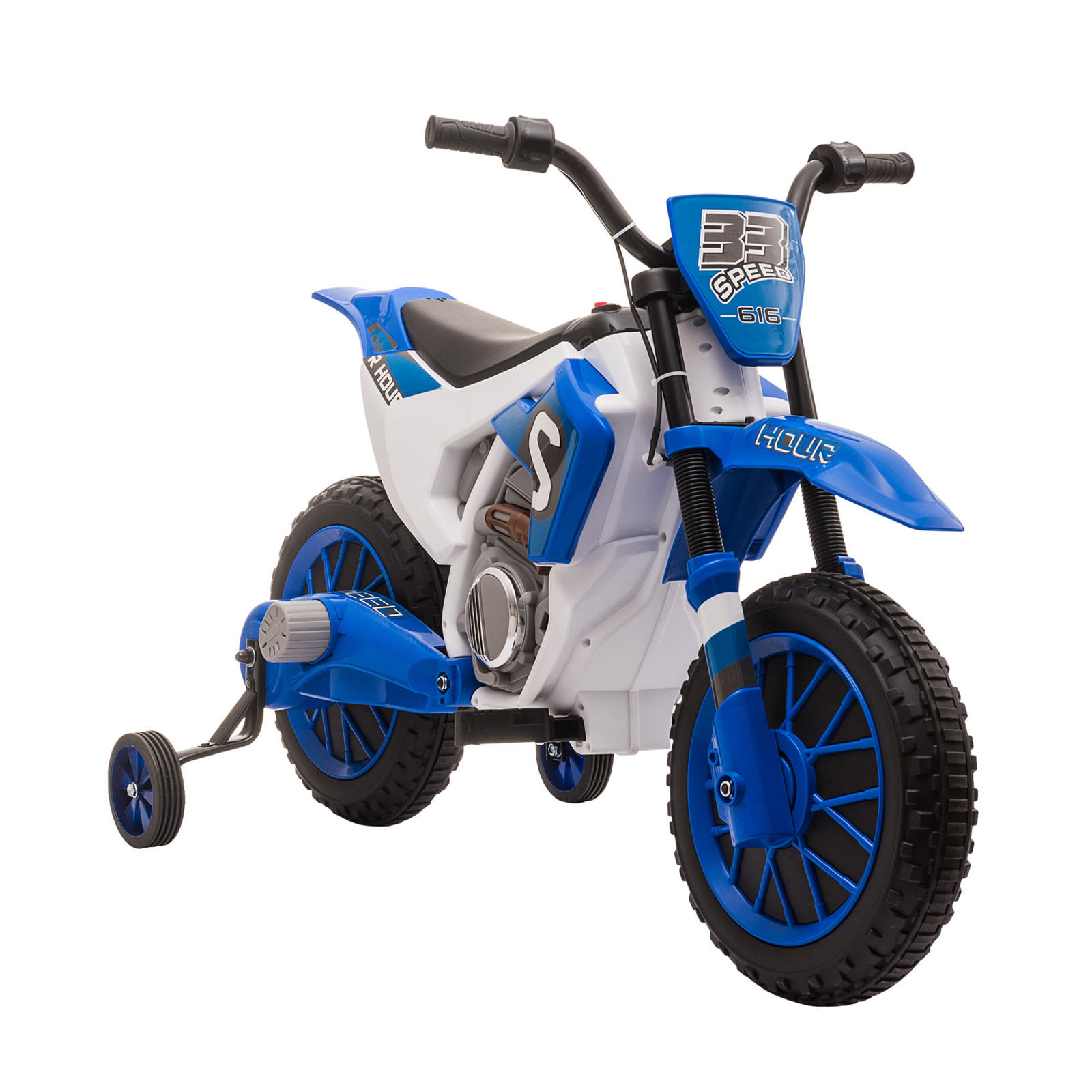 12V Ride On Dirt Bike Electric Off Road Motorcycle Toy with Training Wheels