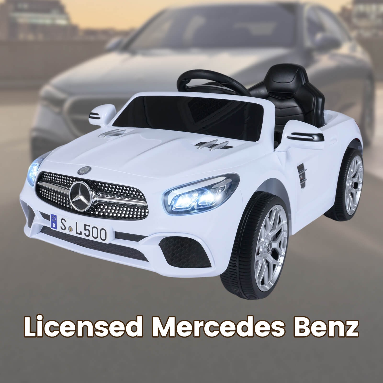 Licensed Mercedes-Benz SL R231 Kids Ride on Car 12V Electric Vehicle w/ Music