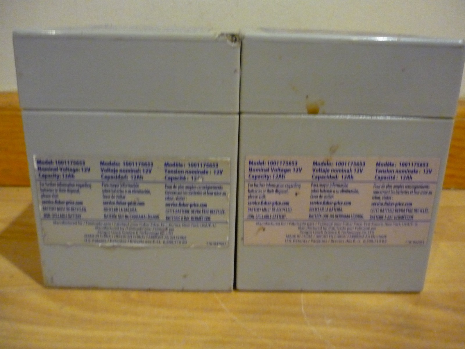 LOT OF 2 OEM POWER WHEEL BATTERIES 12V
