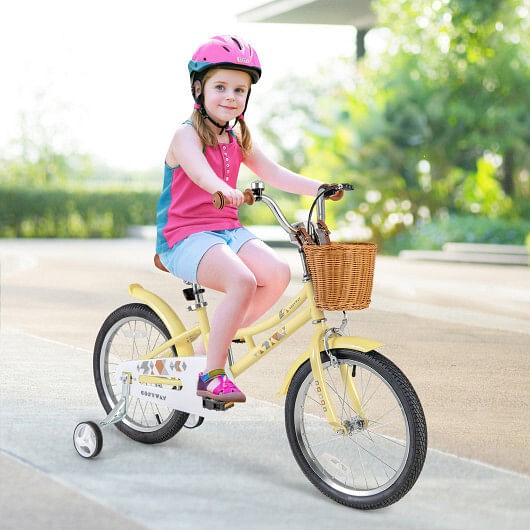18 Inch Kids Bike Adjustable Bicycle with Reflectors and Bell for Children 4-8 Y
