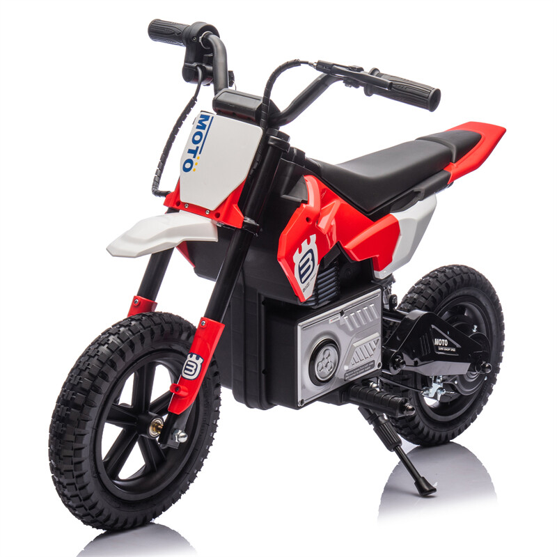 24V Kid Ride On Electric Toy Motocross Motorcycle 200W 3.1-9.32MPH for Aged 5-15