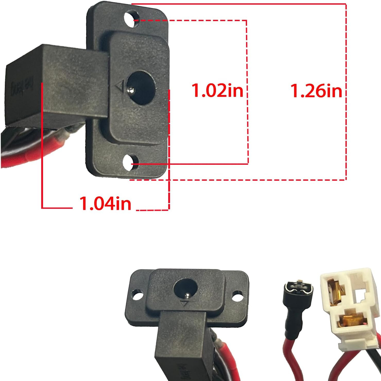 6V 12V 24V Round Charger Charging Port for Kids Power Wheels Ride on Electric To