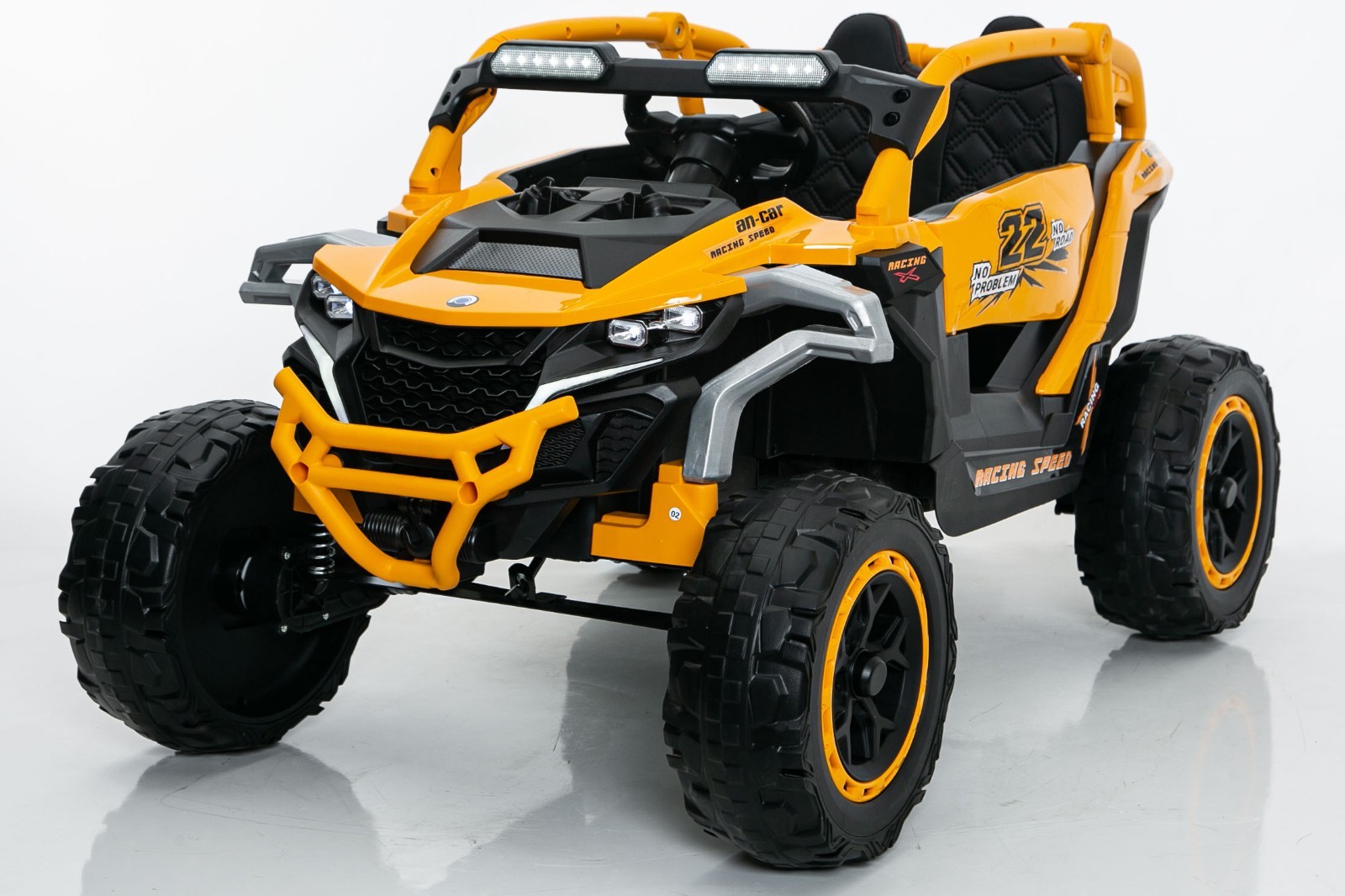 12V Kids Ride On Car UTV Truck 2-Seater Battery Power Wheels with Remote, Yellow