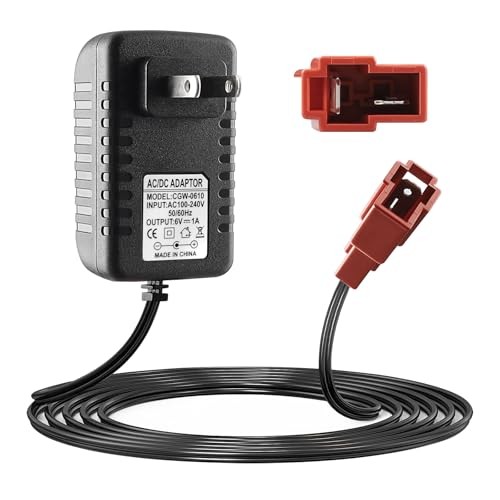6V Battery Charger for Ride On Toys Car, Compatible with BMX X6, Kid TRAX GMC,