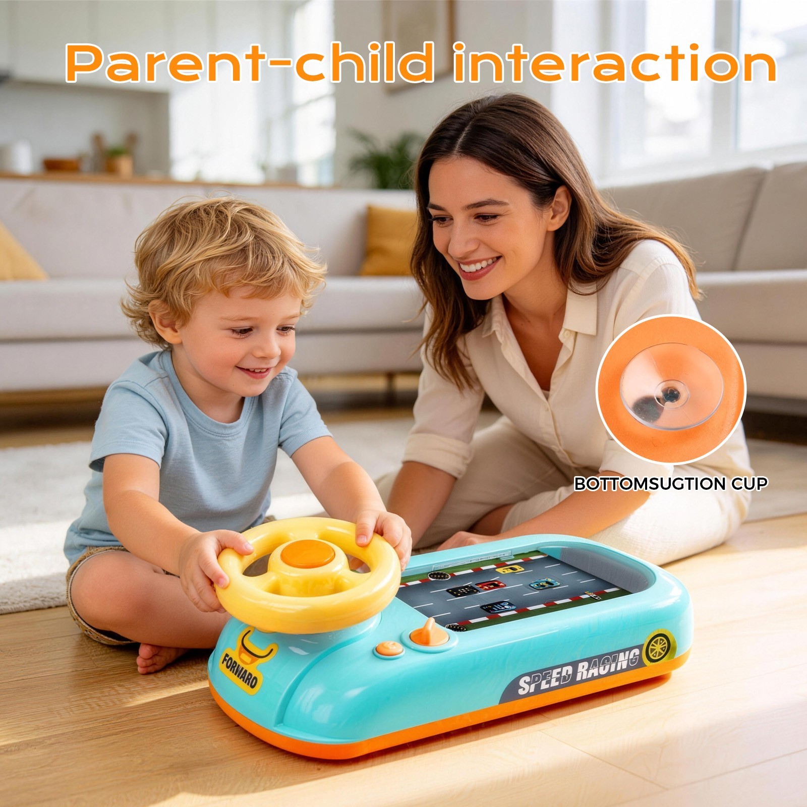 Racing Car Steering Wheel Driving Adventure Game Toy Simulation Racing for Kids