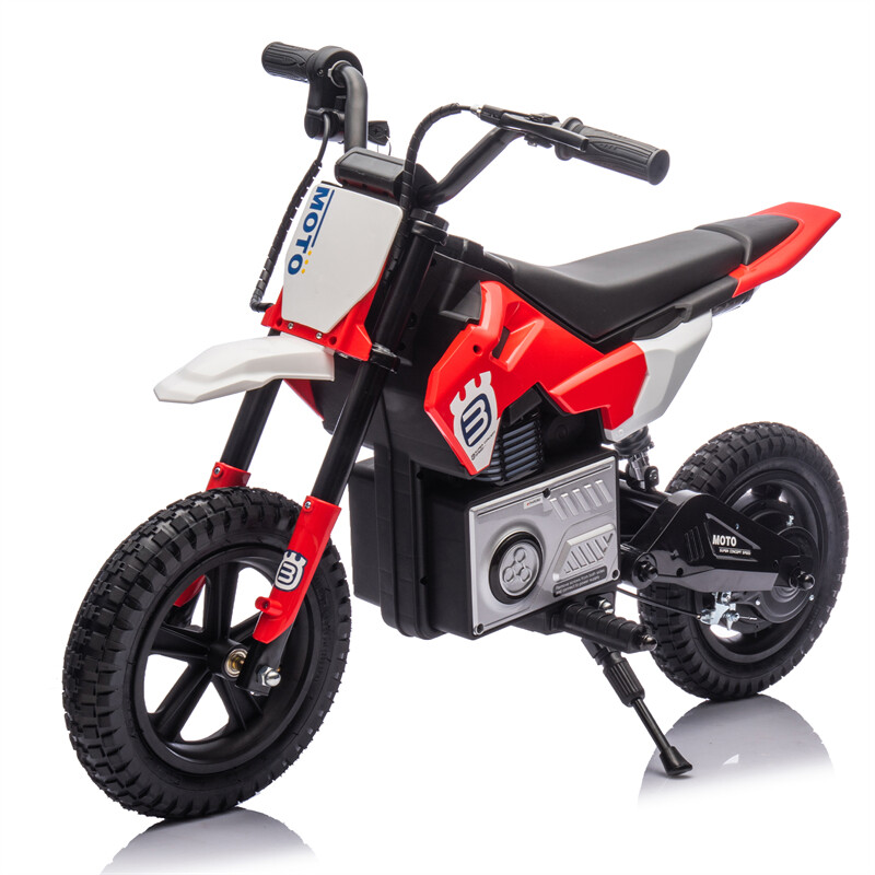 24V Kid Ride On Electric Toy Motocross Motorcycle 200W 3.1-9.32MPH for Aged 5-15