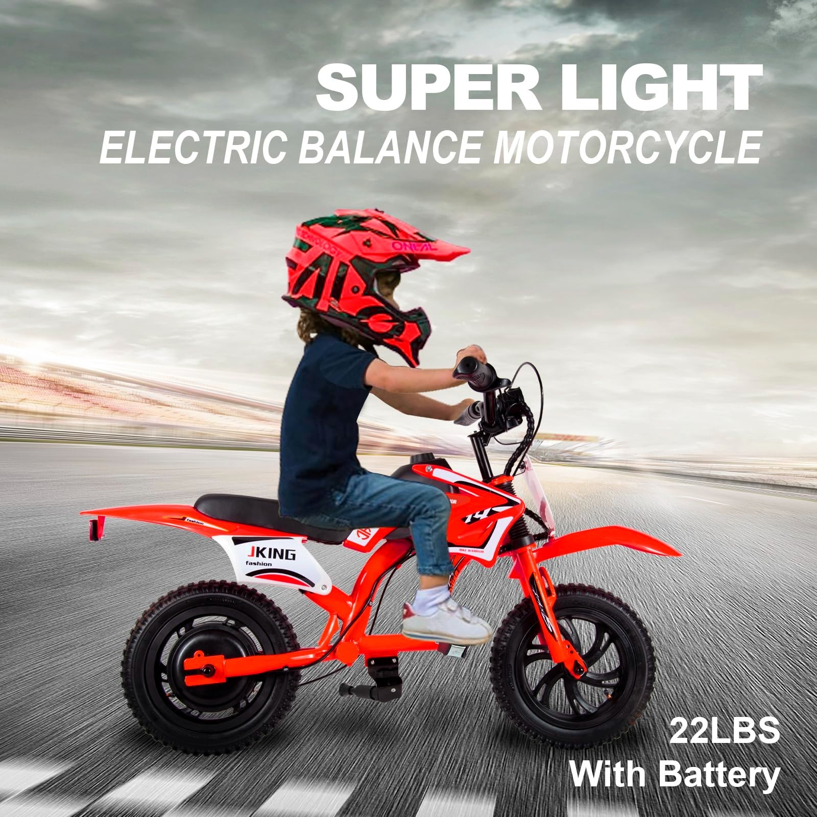 200W Kids Electric Motorcycle with Twist-Grip Throttle, 12″ Spring Suspension