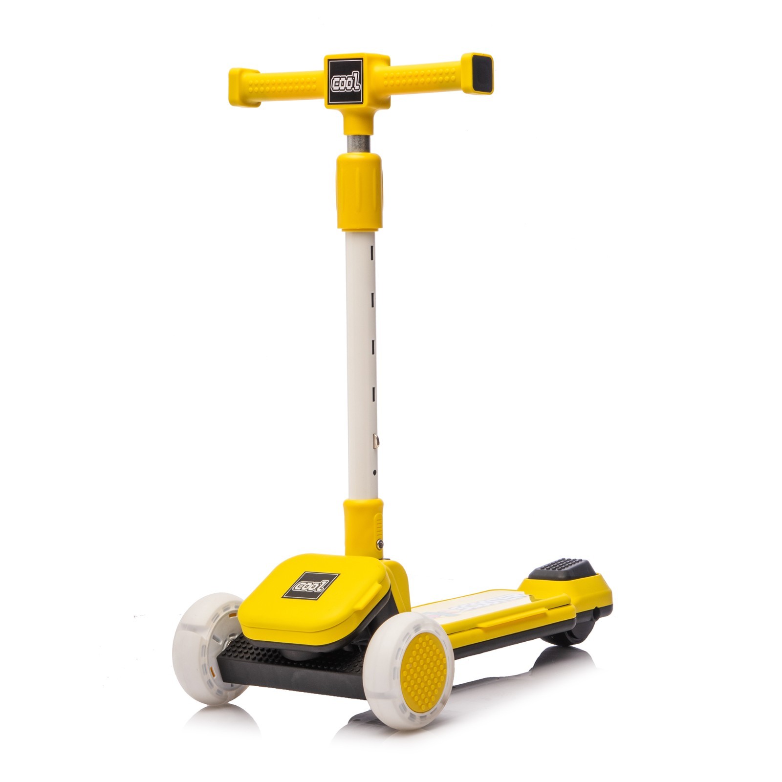 Kids 3-Wheel Scooter w/ Buildable Blocks PU Flashing Wheels Music Foldable