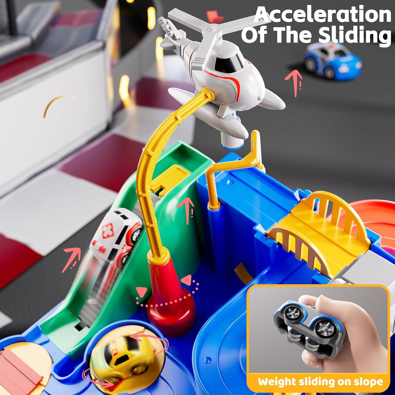 Car Race Track for Kids Ages 4-8, Kids Car Toys for 3 Year Old Boys, Race Track