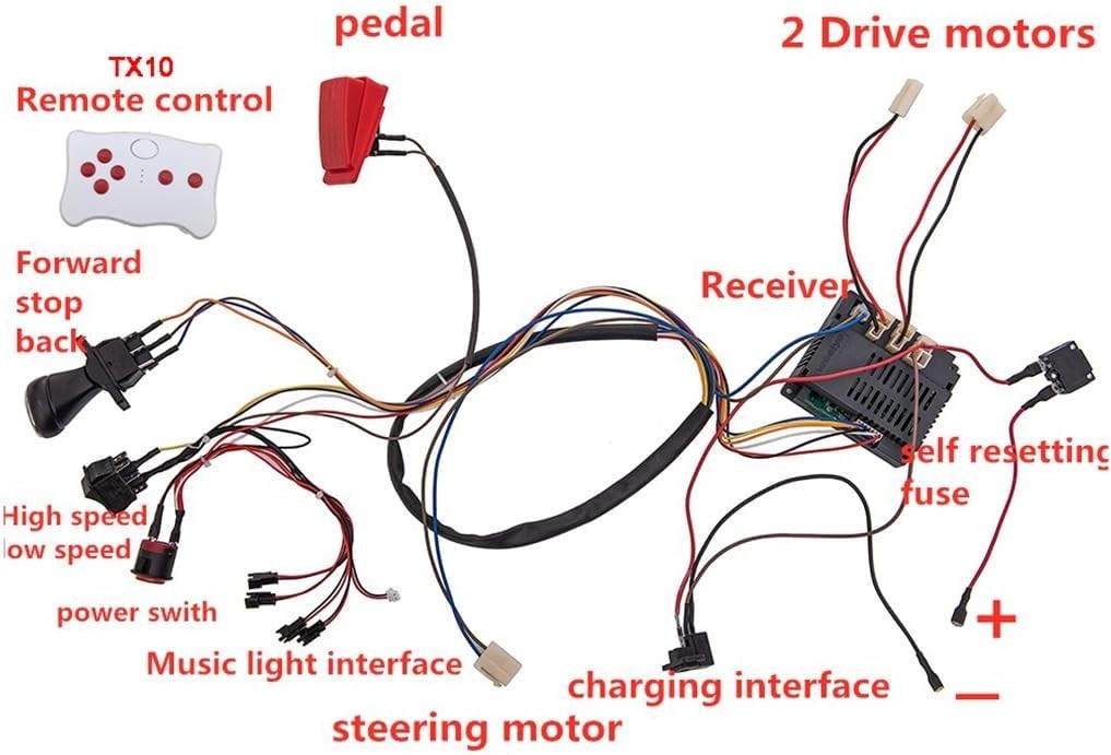 12V Kids Ride On Car Upgrade Kit: Bluetooth Remote, Slow Start